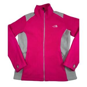 The North Face Women’s M Pink Gray Fleece Zip Jacket Outdoor